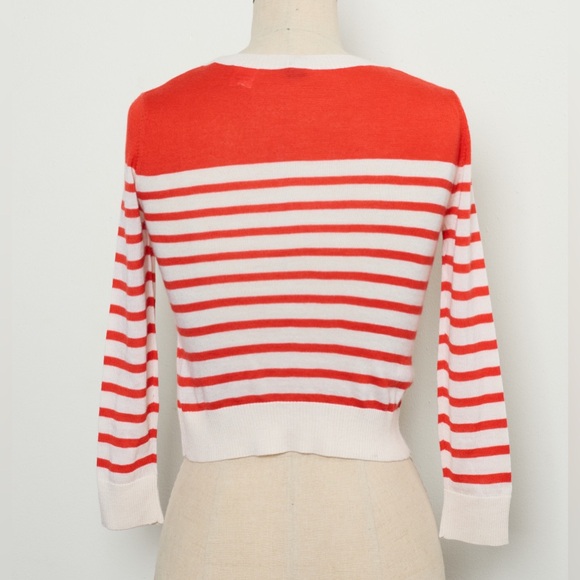 Three-Quarter Sleeve Open-Front Cropped Cardigan 100% Cashmere[NEW] - Picture 6 of 6